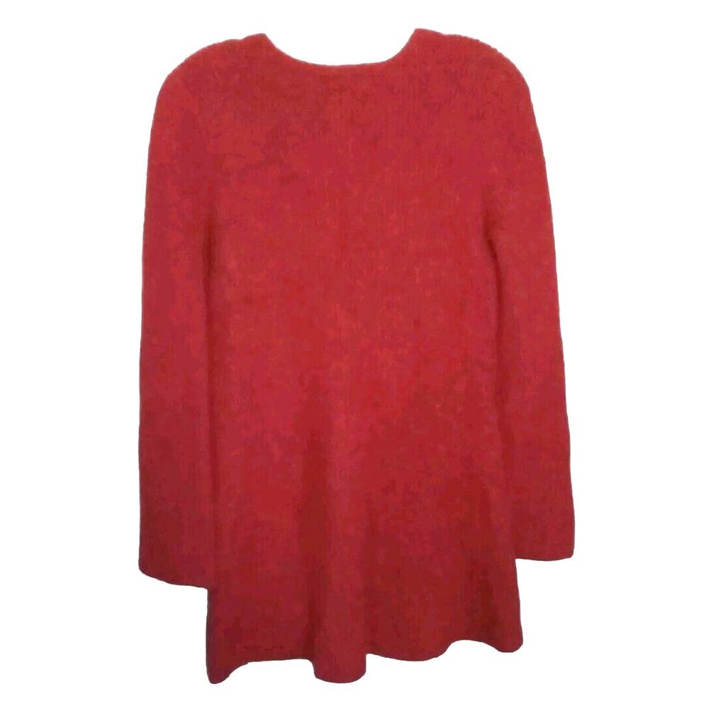 Peruvian Connection Burgundy Baby Alpaca Fuzzy Sweater Dress XS Academia Boho